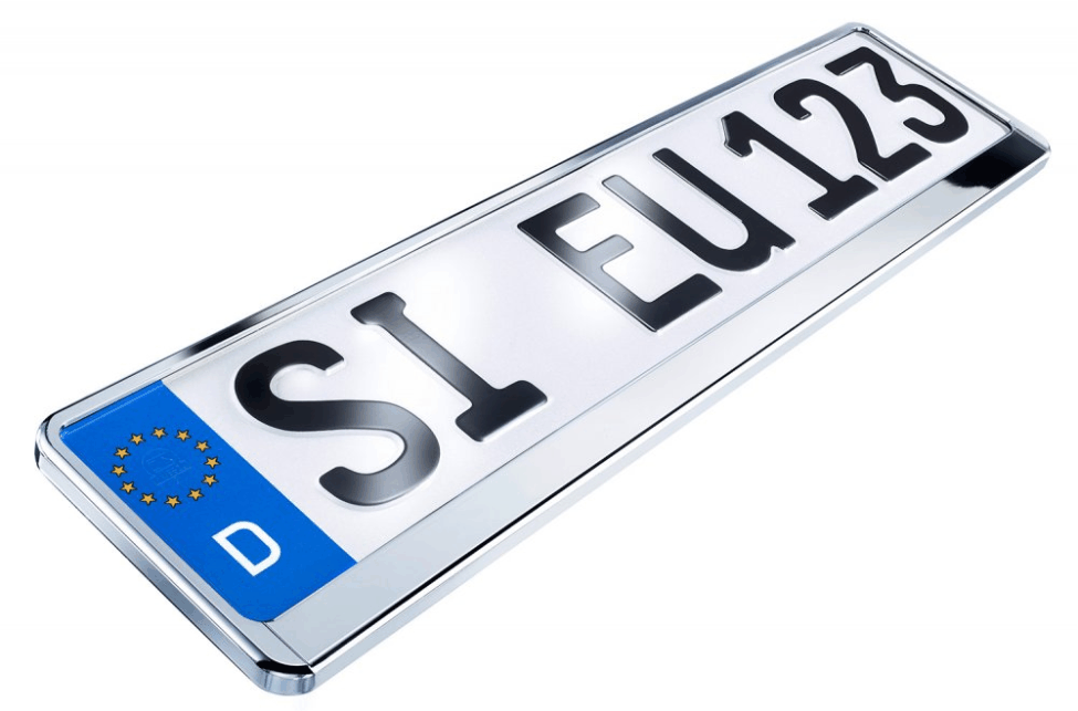 Nummernschildverstärker verchromt Nummernschildverstärker verchromt