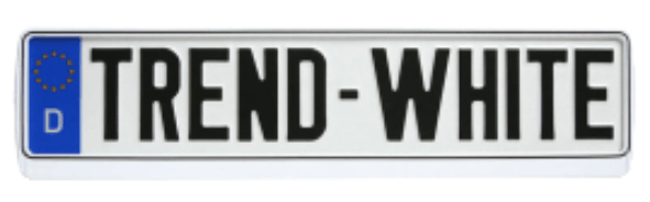 Nummernschildverstärker Weiß Nummernschildverstärker Weiß