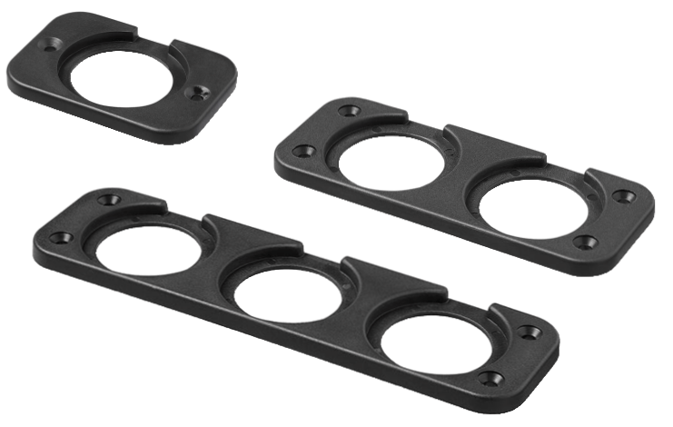 Einbau-Rahmen für 12 Volt Steckdosen, USB Steckdosen, Volt und Ampere Metern Einbau-Rahmen für 12 Volt Steckdosen, USB Steckdosen, Volt und Ampere Metern