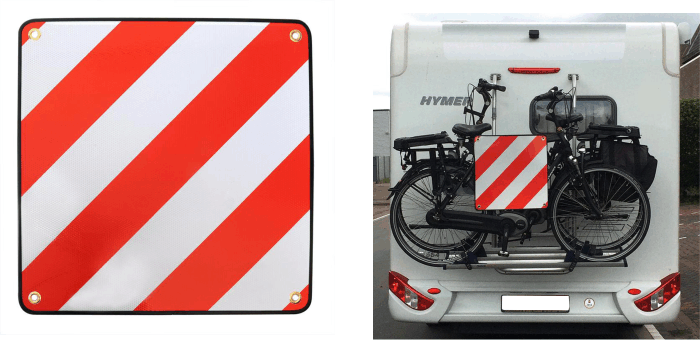 Alu-Warntafel Reisemobil f�r Italien