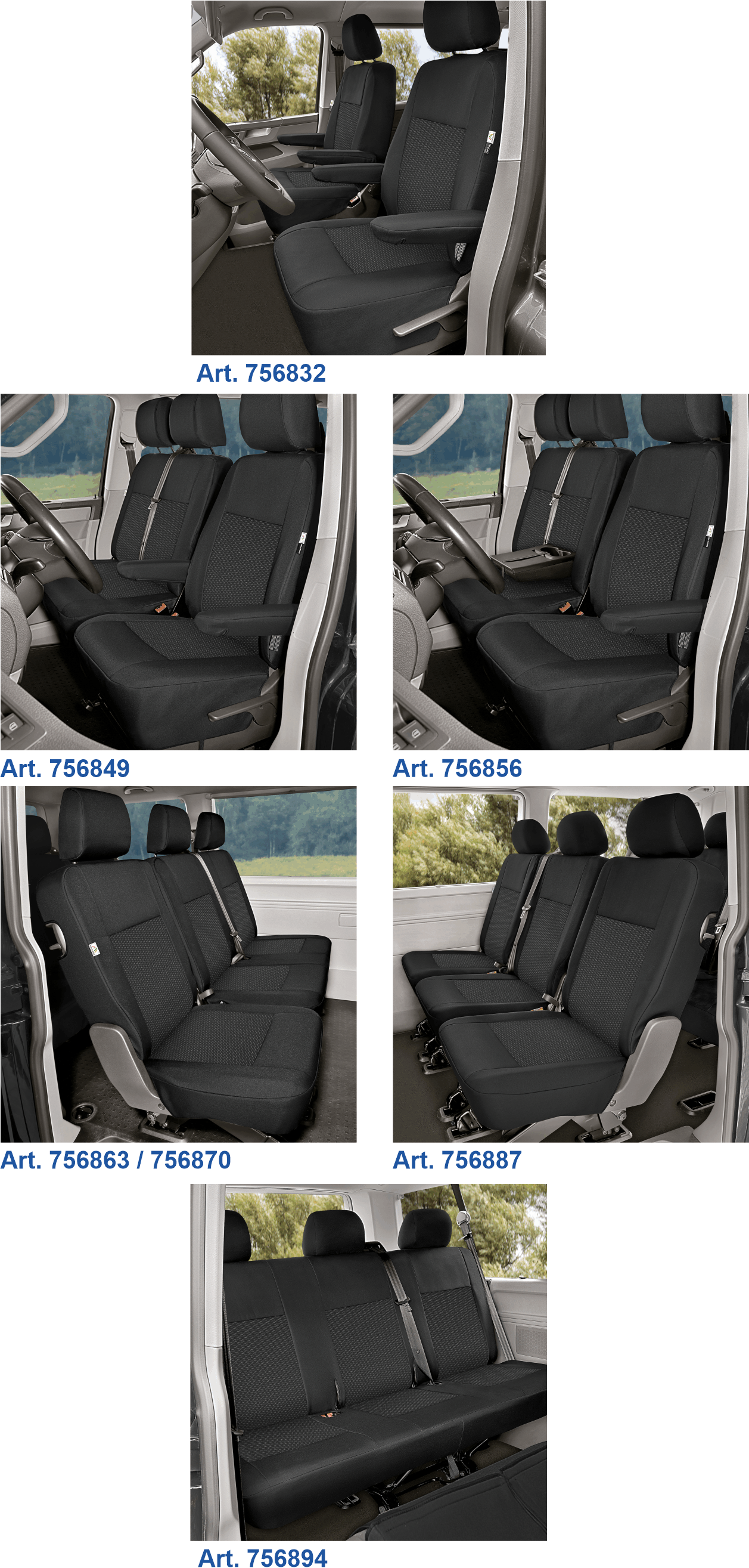 Passform Sitzbez�ge VW T5 und T6